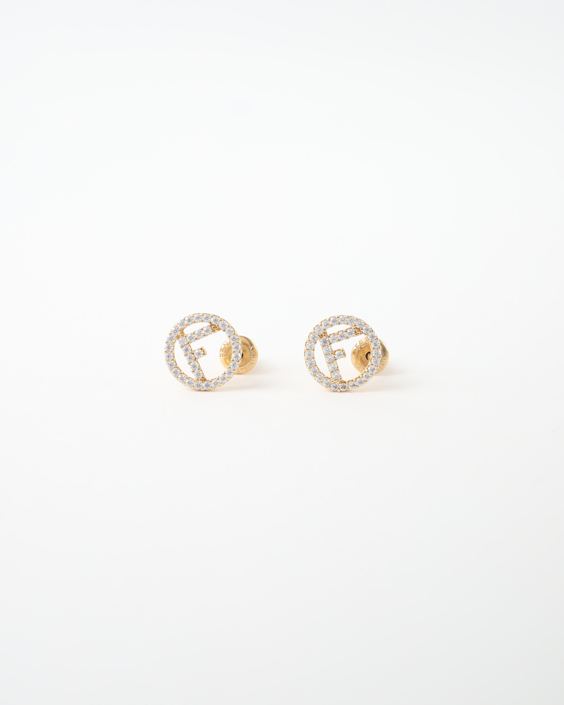 Fendi FF Rhinestone Earrings