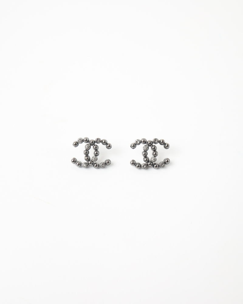 Chanel Coco Mark Rhinestone Earrings