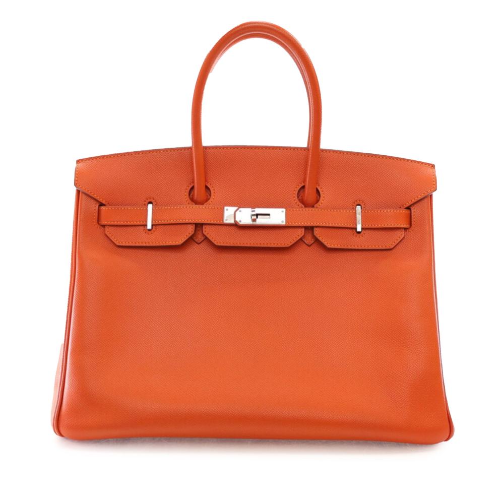 Hermès AB Hermès Orange Calf Leather Epsom Birkin 35 France