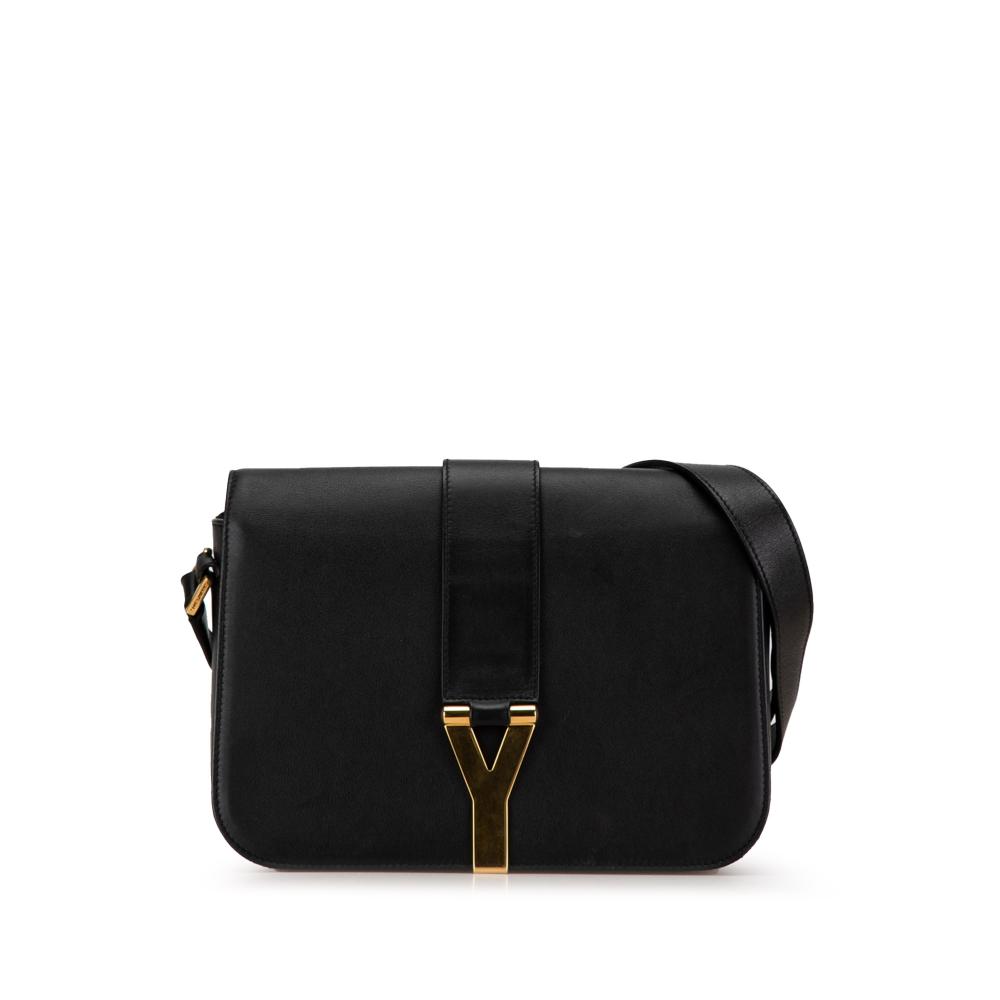 Saint Laurent B Saint Laurent Black Calf Leather Chyc Y Ligne Crossbody Italy