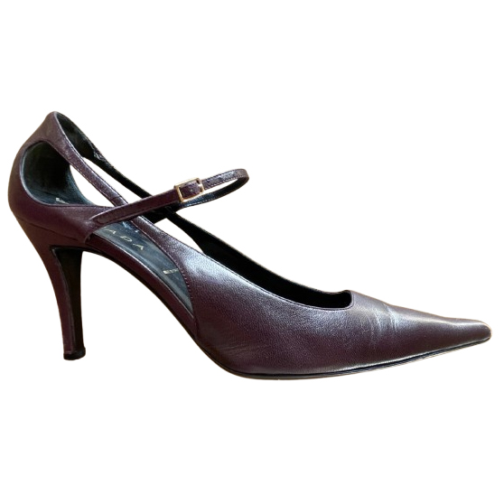 Escada Vintage cutout heels with metal accent