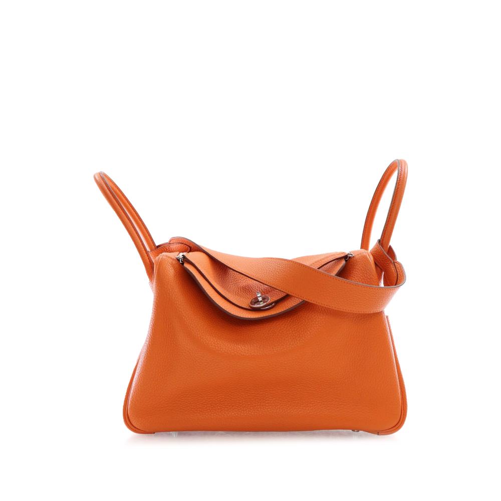 Hermès AB Hermès Orange Calf Leather Clemence Lindy 34 France