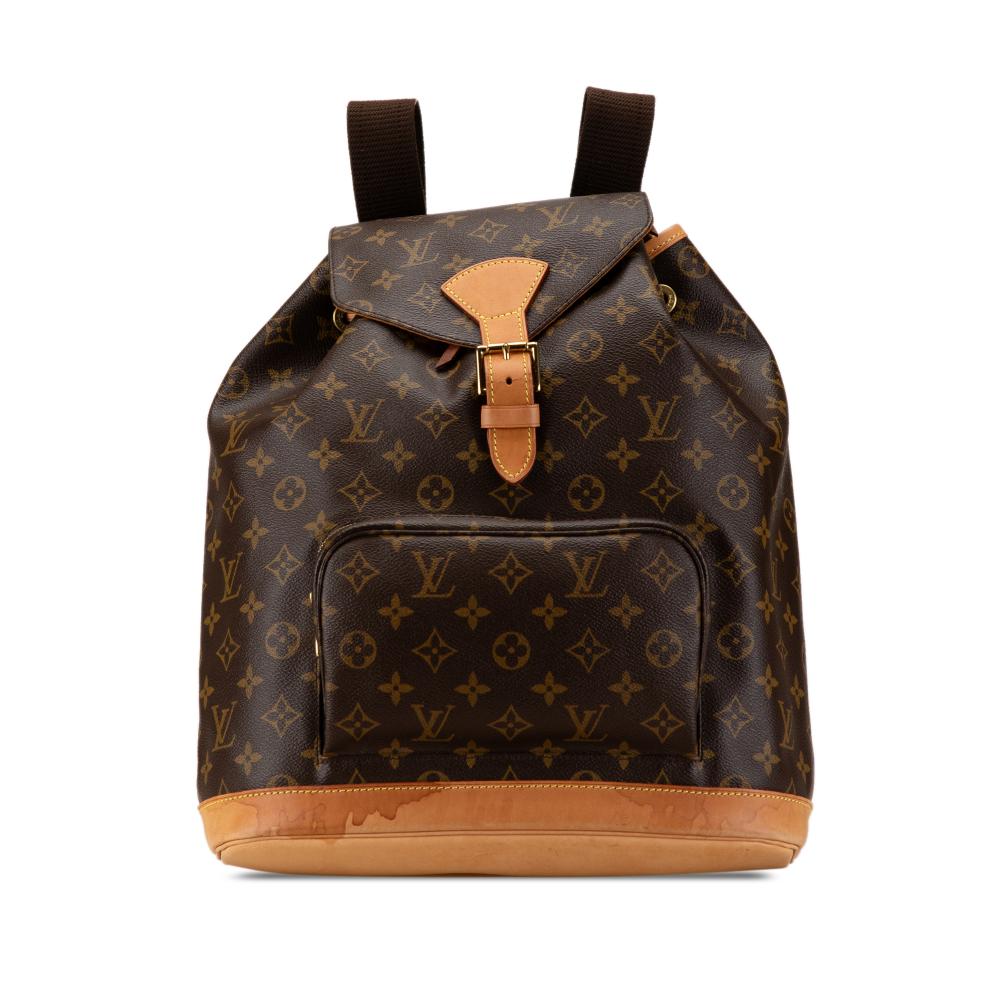 Louis Vuitton B Louis Vuitton Brown Monogram Canvas Canvas Monogram Montsouris MM France