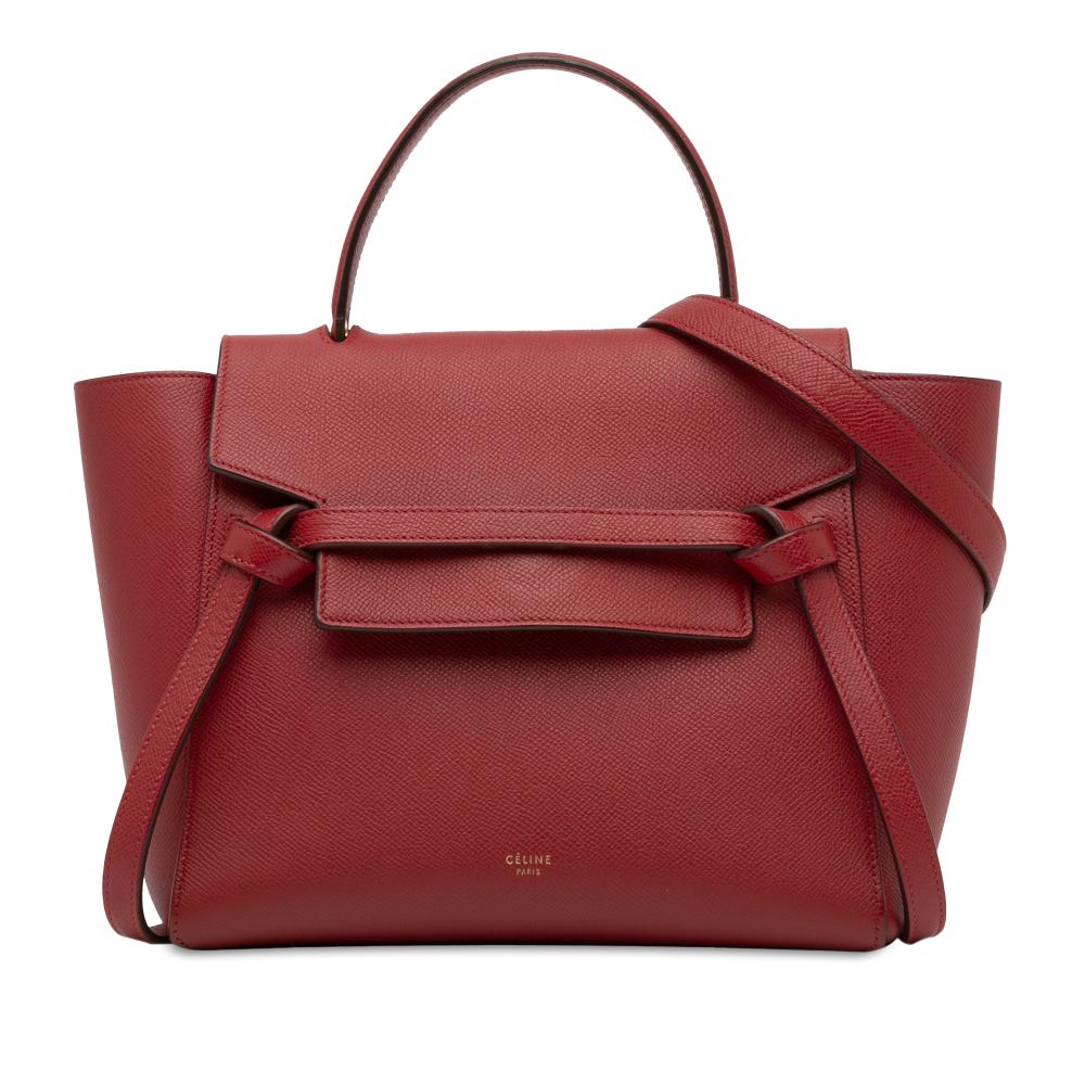 Celine AB Celine Red Calf Leather Micro Belt Bag Italy