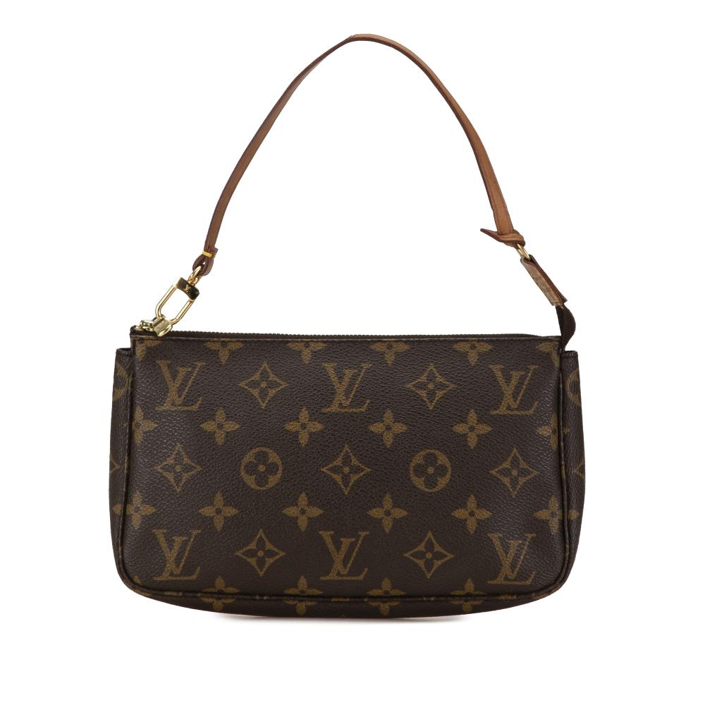 Louis Vuitton B Louis Vuitton Brown Monogram Canvas Canvas Monogram Pochette Accessoires France