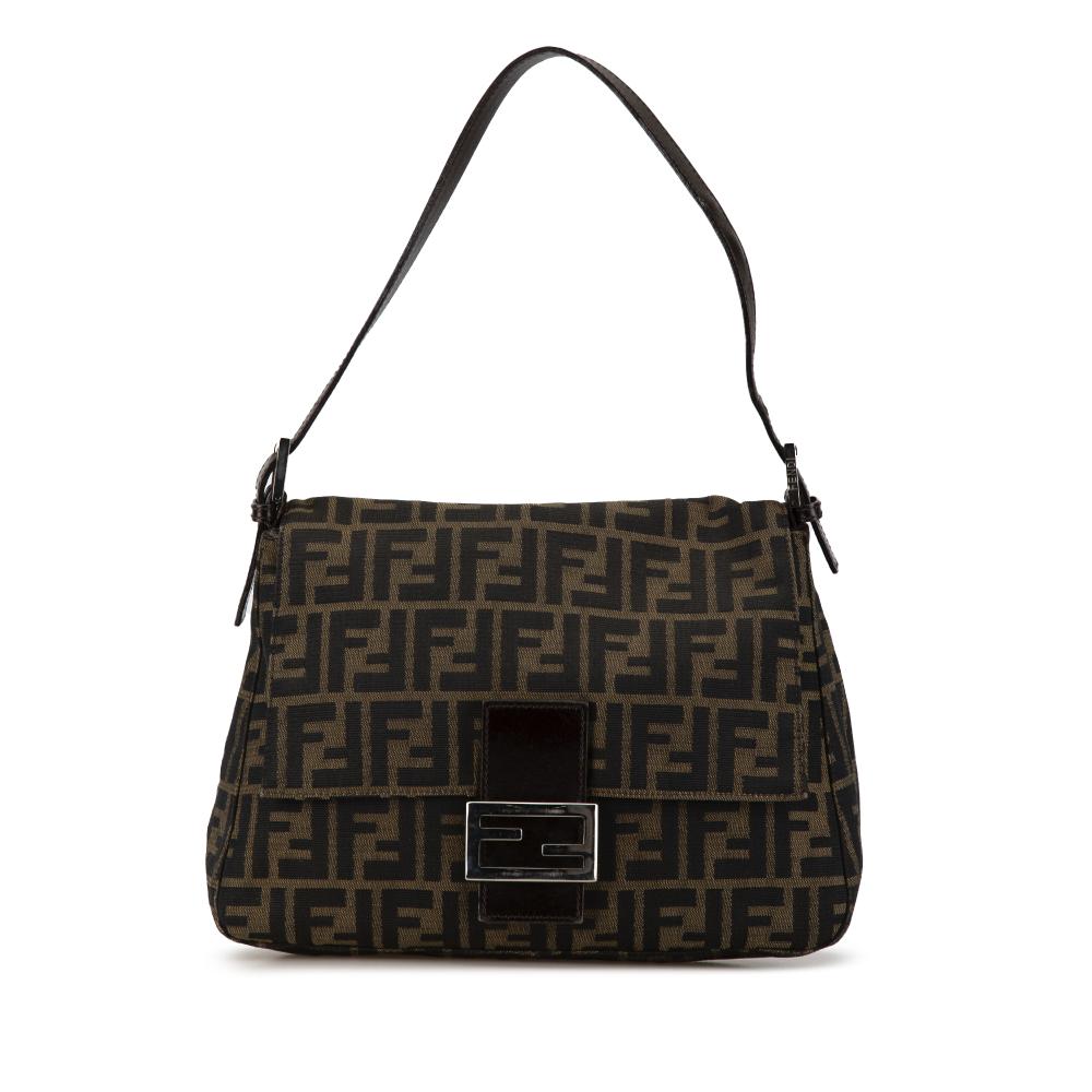 Fendi B Fendi Brown Canvas Fabric Zucca Mamma Forever Italy