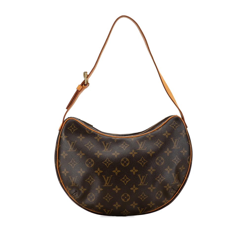 Louis Vuitton B Louis Vuitton Brown Monogram Canvas Canvas Monogram Croissant MM France