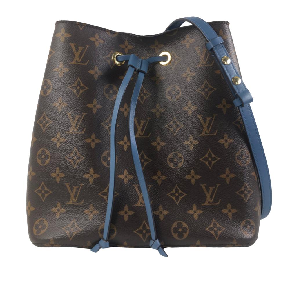 Louis Vuitton AB Louis Vuitton Brown with Blue Monogram Canvas Canvas Monogram Neonoe MM France