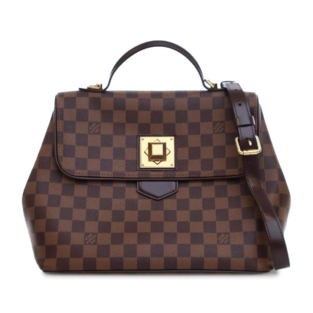 Louis Vuitton AB Louis Vuitton Brown Damier Canvas Canvas Damier Ebene Bergamo MM France