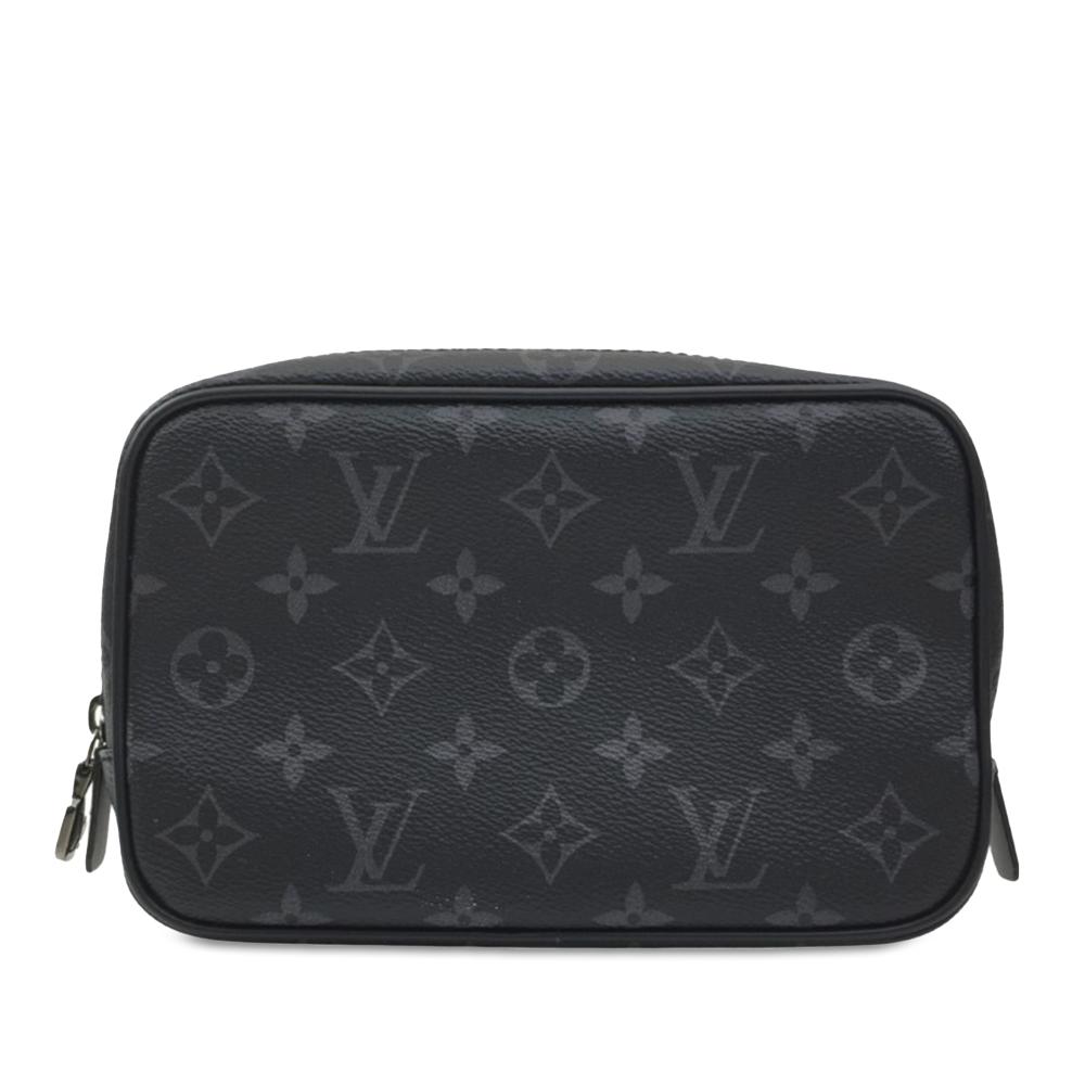 Louis Vuitton B Louis Vuitton Black Monogram Canvas Canvas Monogram Eclipse Toilet Pouch PM France