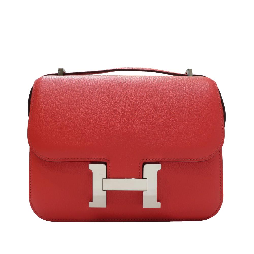 Hermès AB Hermès Red Calf Leather Mini Epsom Constance 18 France