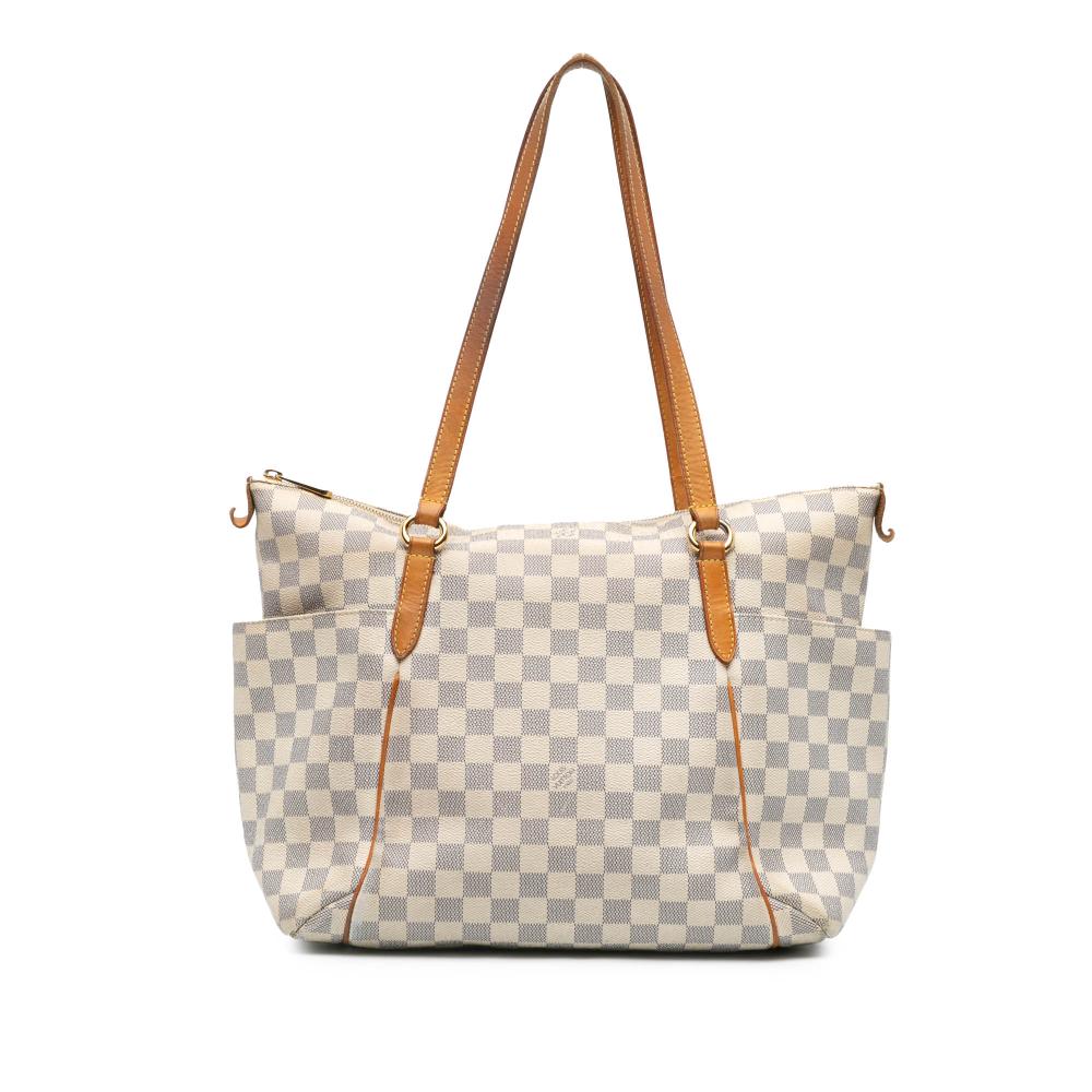 Louis Vuitton B Louis Vuitton White Damier Canvas Canvas Damier Azur Totally MM France