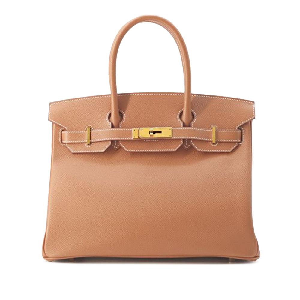 Hermès AB Hermès Brown Calf Leather Epsom Birkin Retourne 30 France