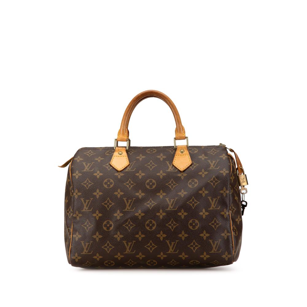 Louis Vuitton B Louis Vuitton Brown Monogram Canvas Canvas Monogram Speedy 30 France