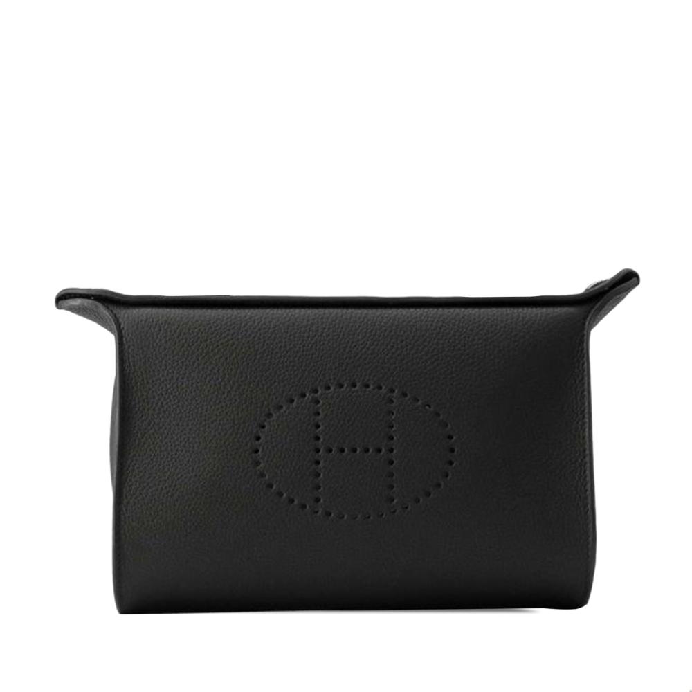 Hermès A Hermès Black Calf Leather Togo Videpoches France