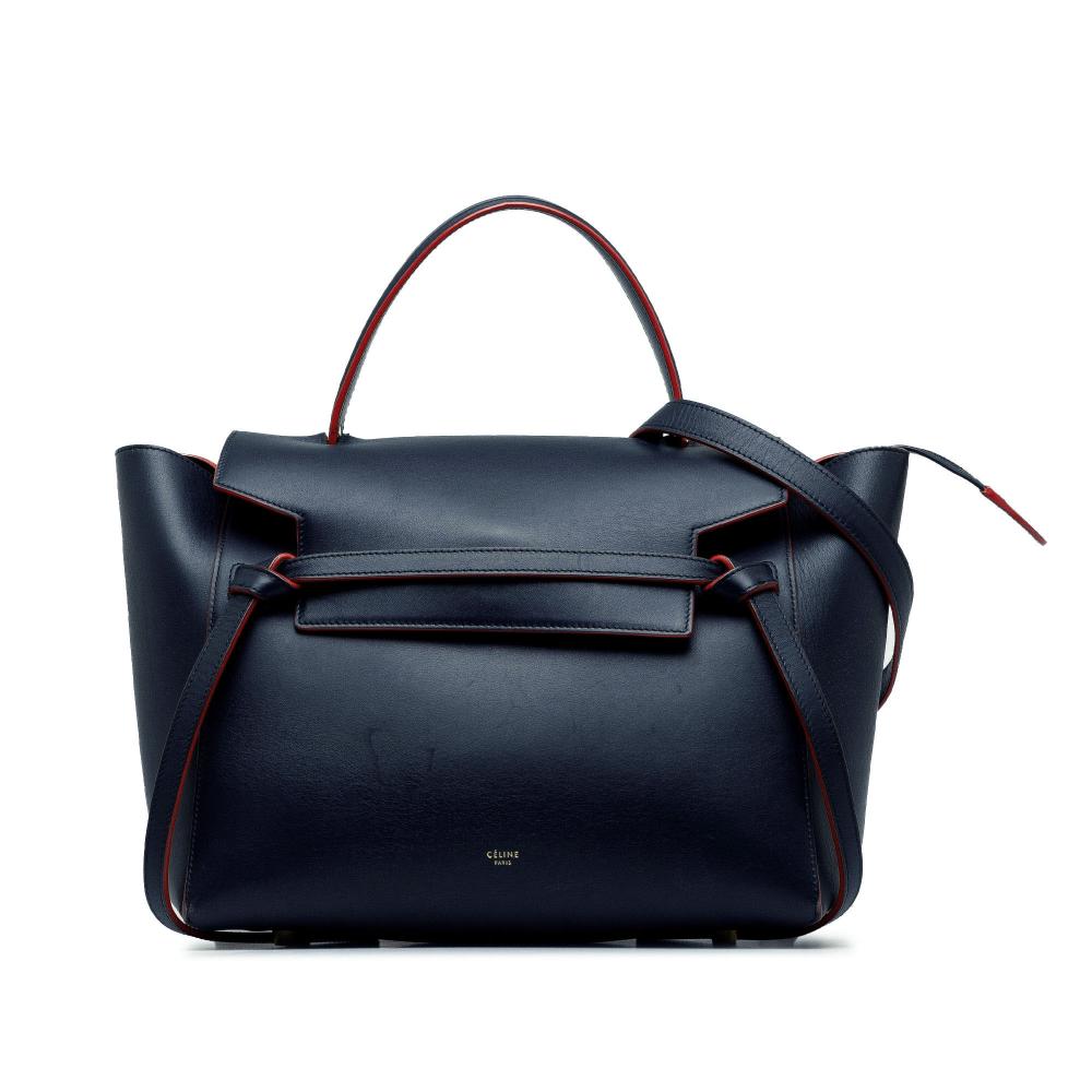 Celine B Celine Blue Navy Calf Leather Mini Belt Bag Italy