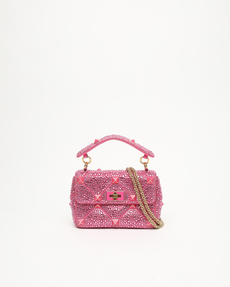 Valentino Medium Crystal Embellished Roman Stud Bag