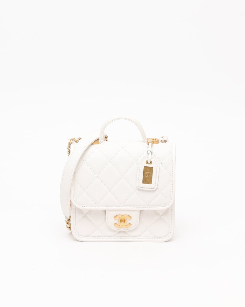 Chanel School Mini Memory Caviar Top Handle Bag