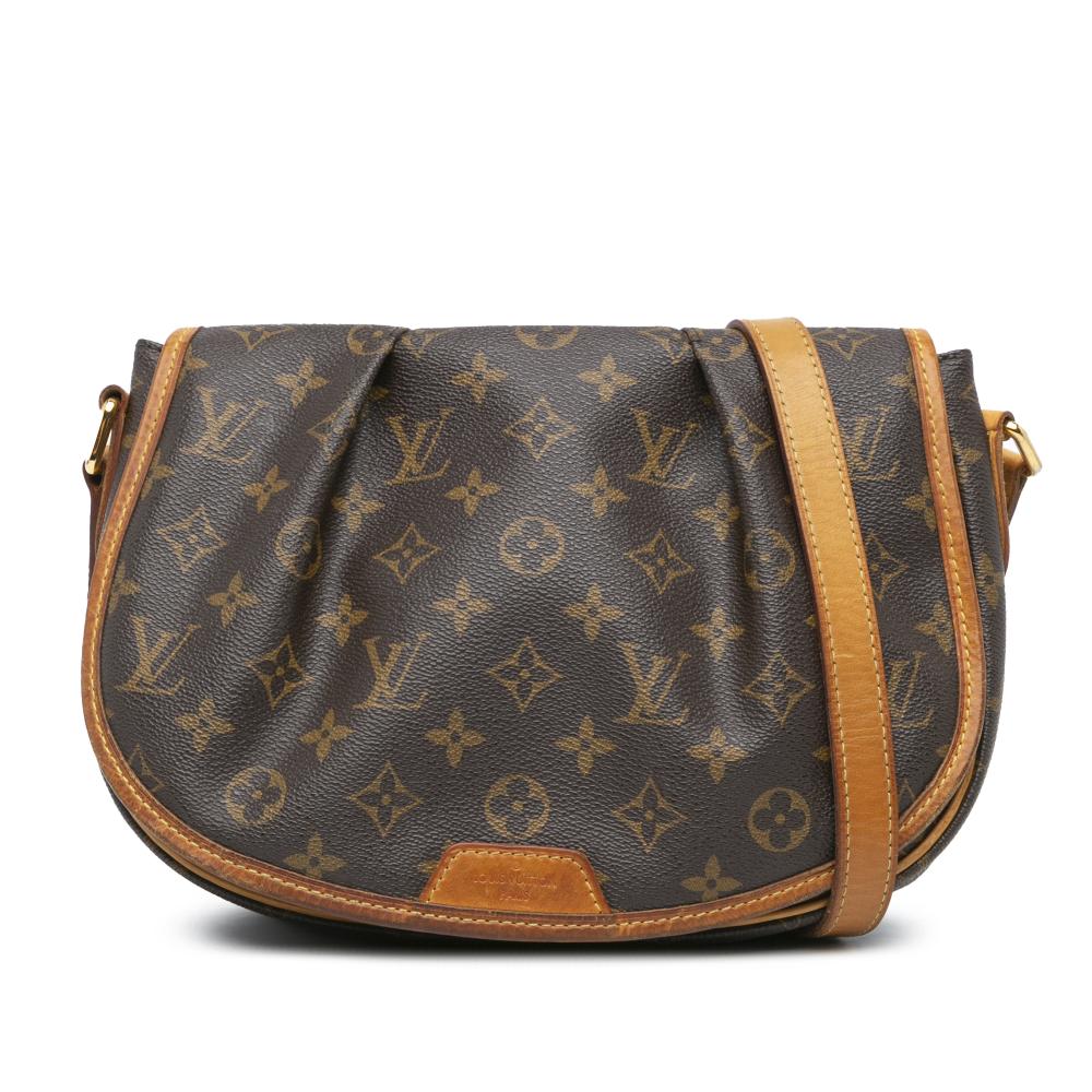 Louis Vuitton B Louis Vuitton Brown Monogram Canvas Canvas Monogram Menilmontant PM France