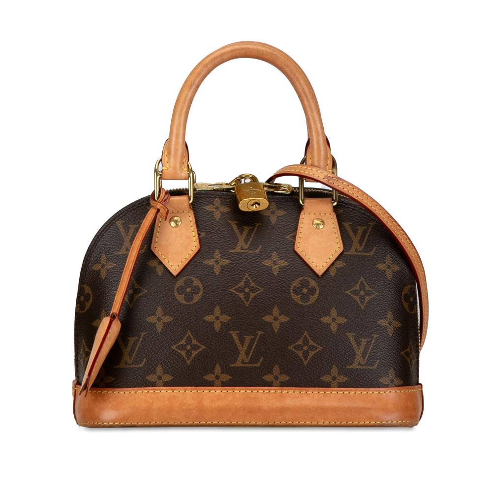 Louis Vuitton B Louis Vuitton Brown Monogram Canvas Canvas Monogram Alma BB France