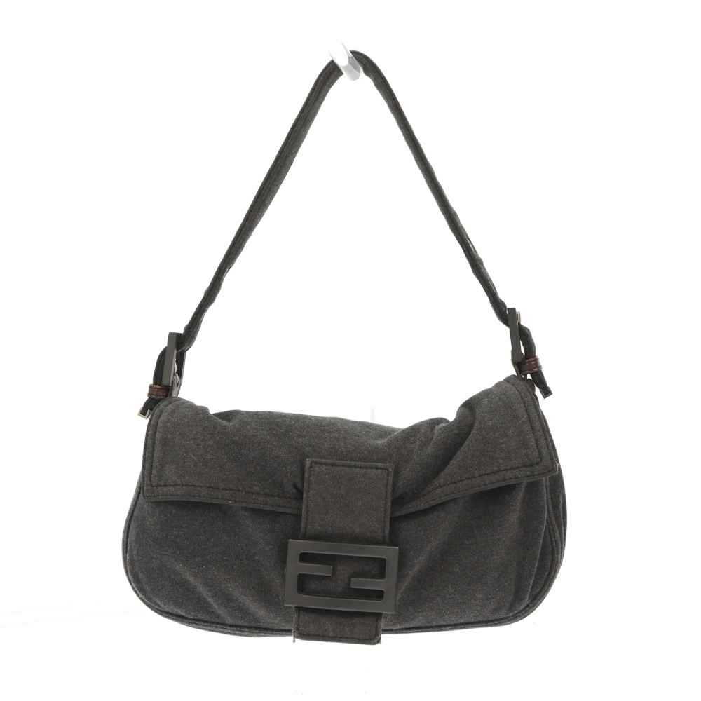 Fendi Baguette Shoulder Bag in Grey Fabric