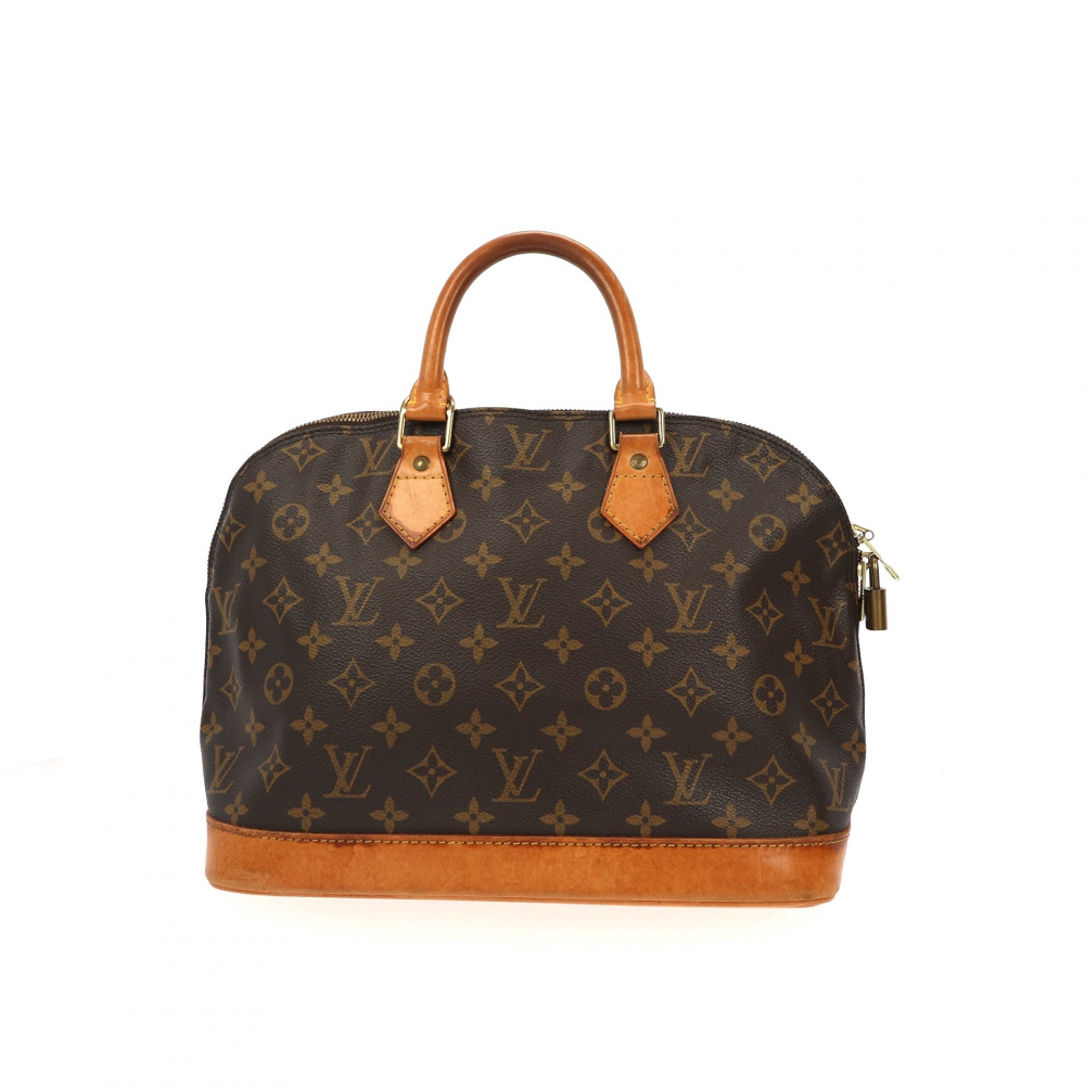 Louis Vuitton Alma Handbag in Brown Canvas