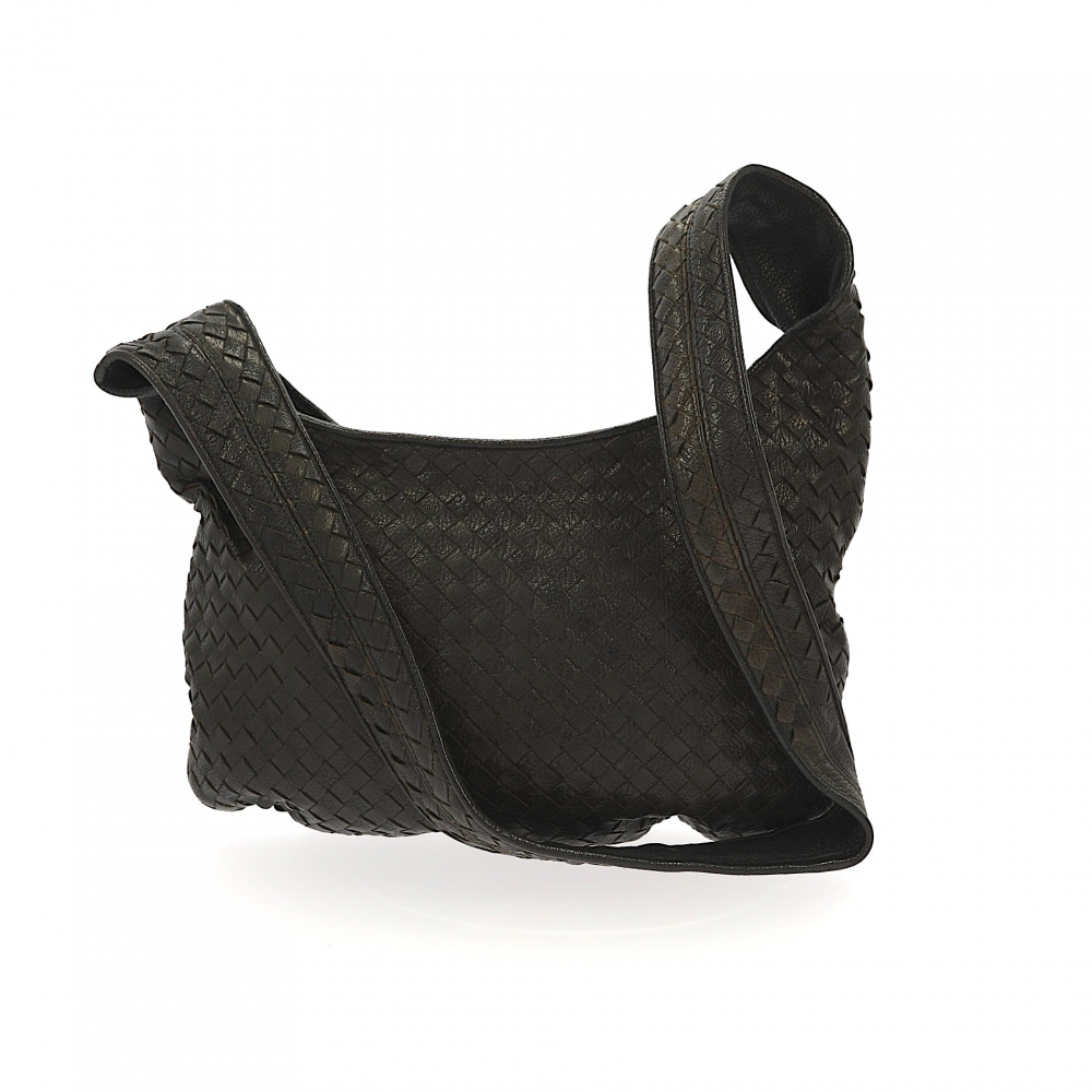 Bottega Veneta Crossbody Bag in Black Leather