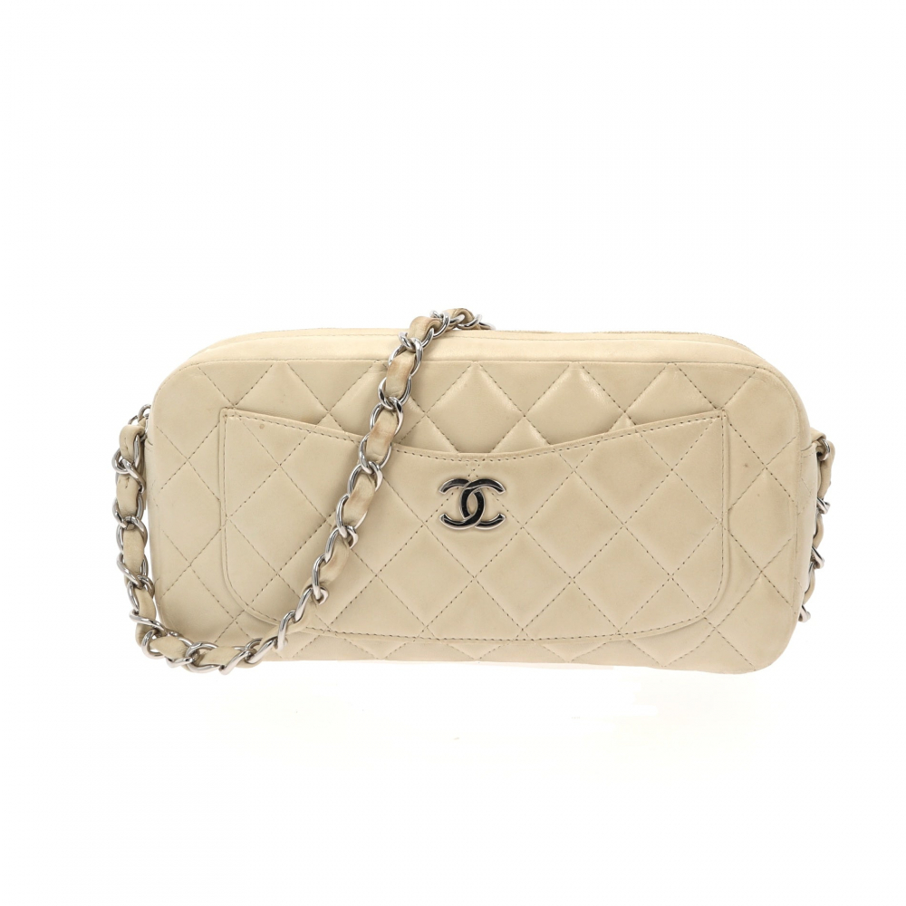 Chanel Sac bandoulière Chanel Camera en cuir beige