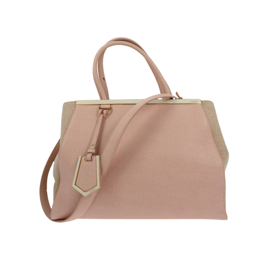 Fendi 2Jours Handtasche aus rosa Leder