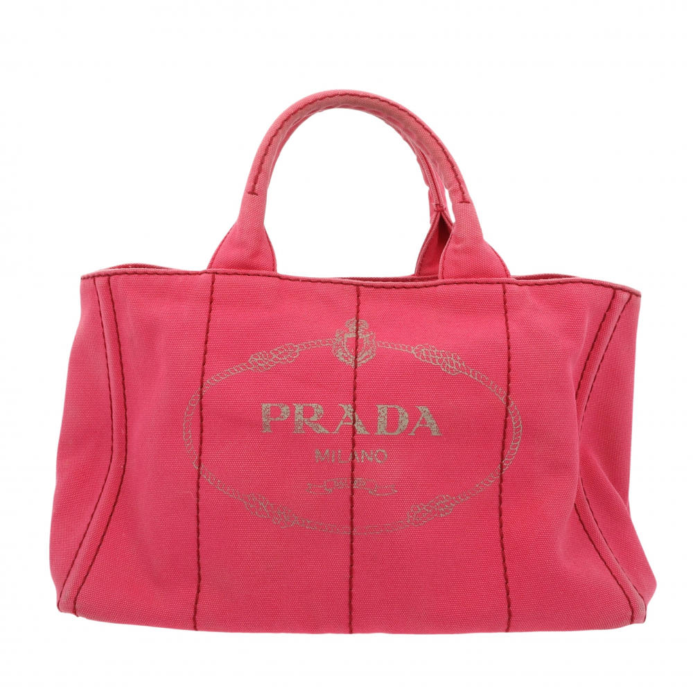 Prada Canapa Handbag in Pink Fabric