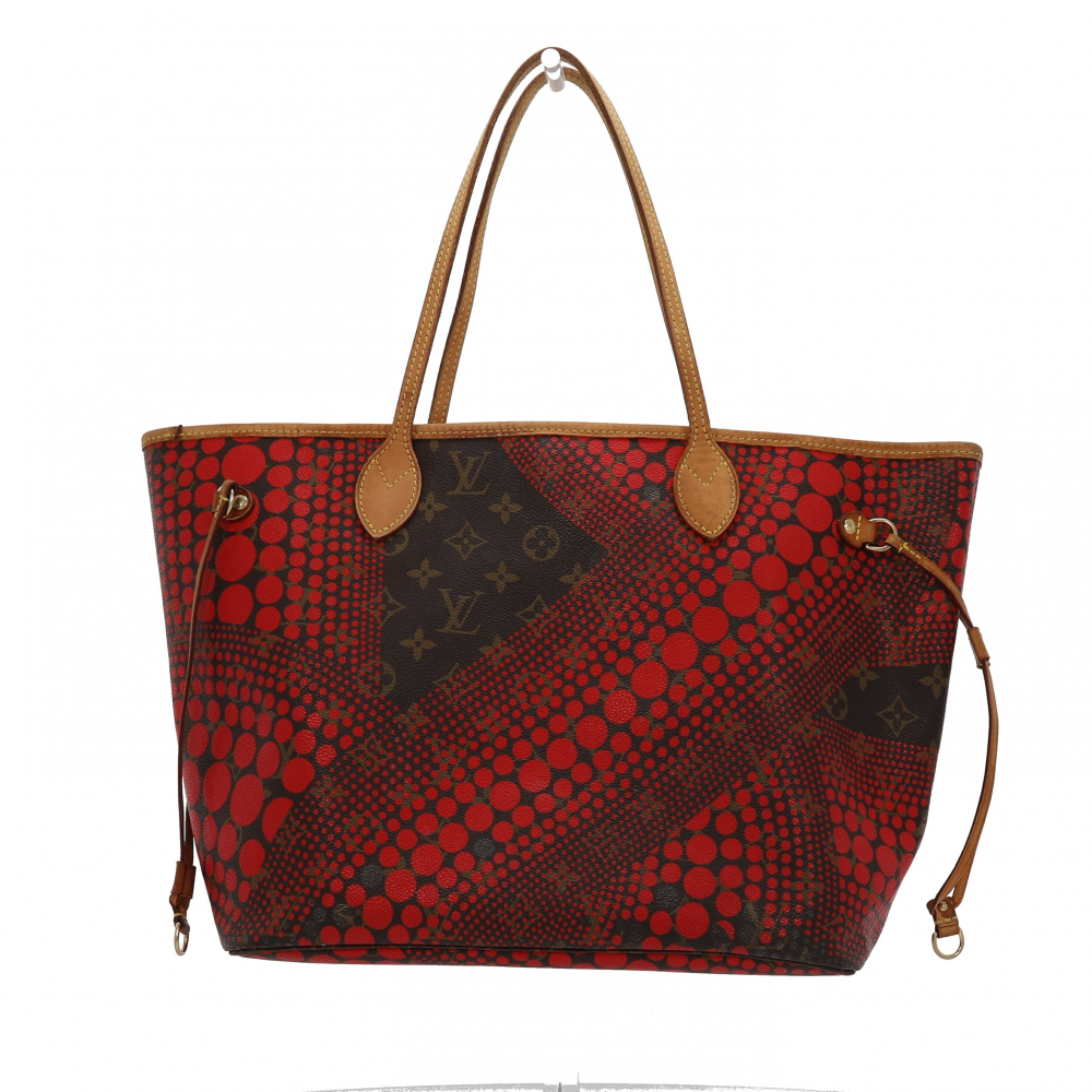 Louis Vuitton Limited Edition Rouge Yayoi Kusama Monogram Waves Neverfull MM Bag