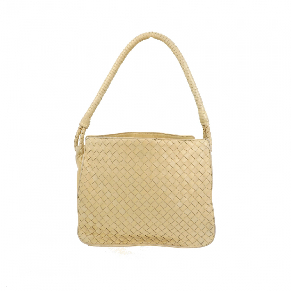 Bottega Veneta Shoulder Bag in White Leather