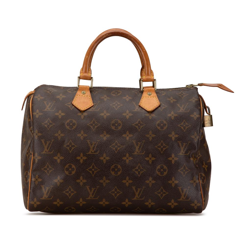 Louis Vuitton B Louis Vuitton Brown Monogram Canvas Canvas Monogram Speedy 30 France