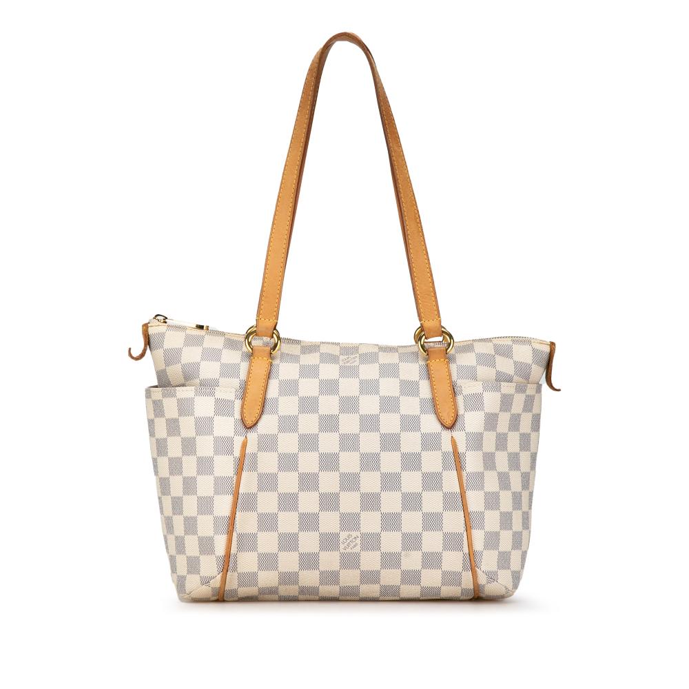 Louis Vuitton B Louis Vuitton White Damier Canvas Canvas Damier Azur Totally PM France