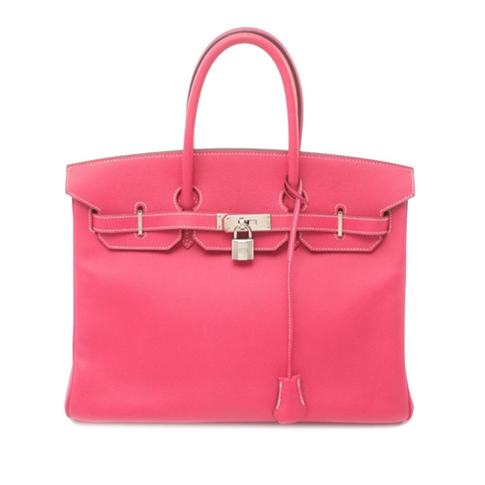 Hermès B Hermès Pink Hot Pink Calf Leather Epsom Birkin Retourne 35 France