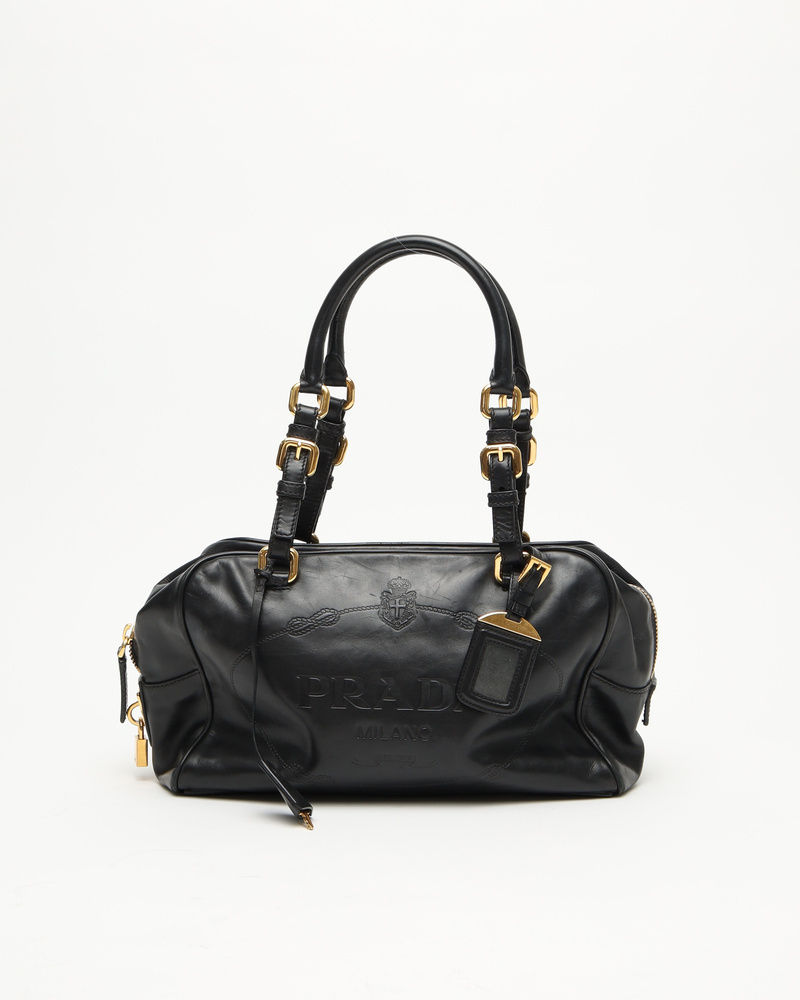 Prada Vitello Lux Bauletto Shoulder Bag