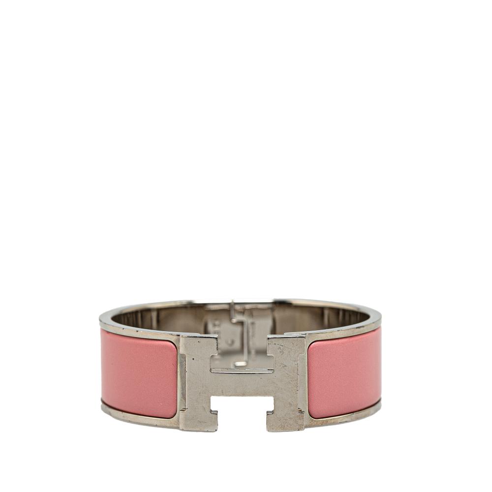 Hermès AB Hermès Pink Enamel Other Wide Clic Clac H Bracelet PM France