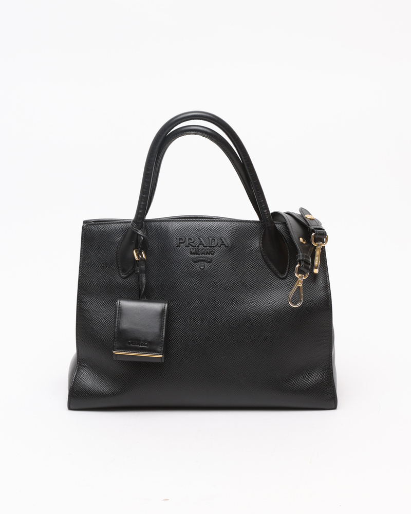 Prada Monochrome Medium Saffiano Bag