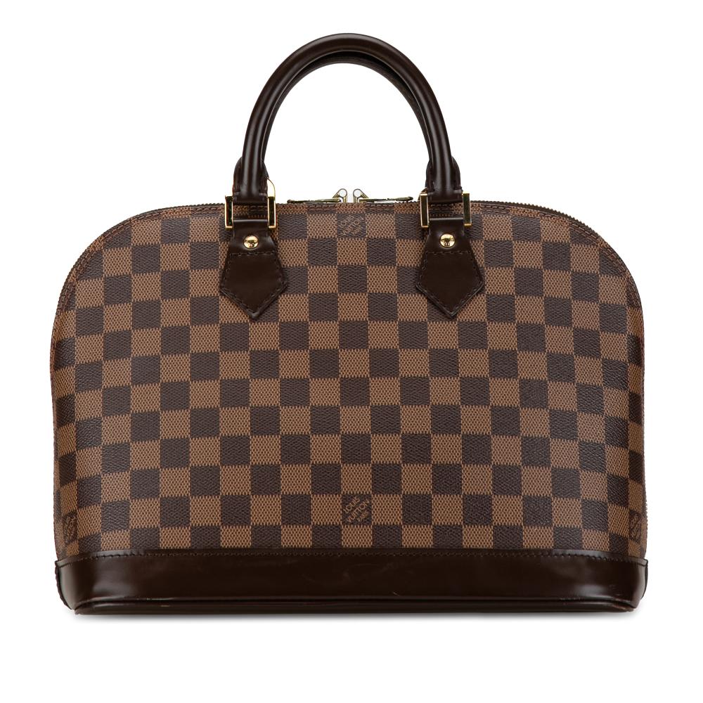 Louis Vuitton B Louis Vuitton Brown Damier Canvas Canvas Damier Ebene Alma PM France