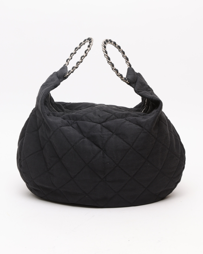 Chanel Classic Chain Ring Jersey Hobo Bag