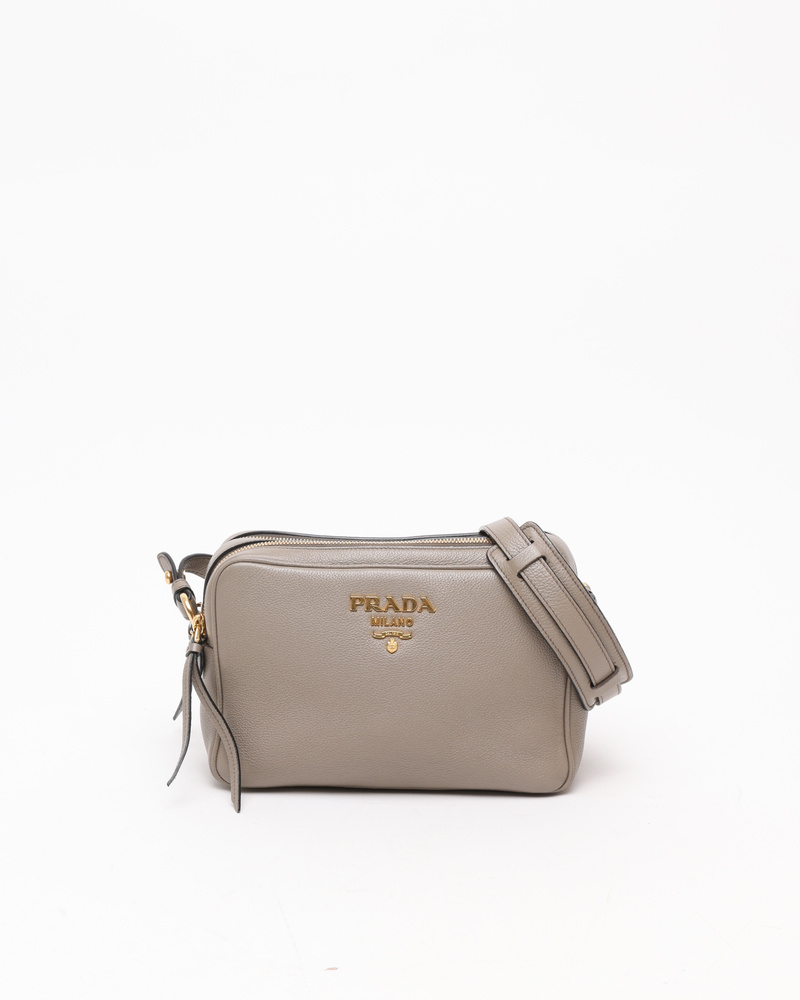 Prada Vitello Phenix Double Zip Crossbody Bag