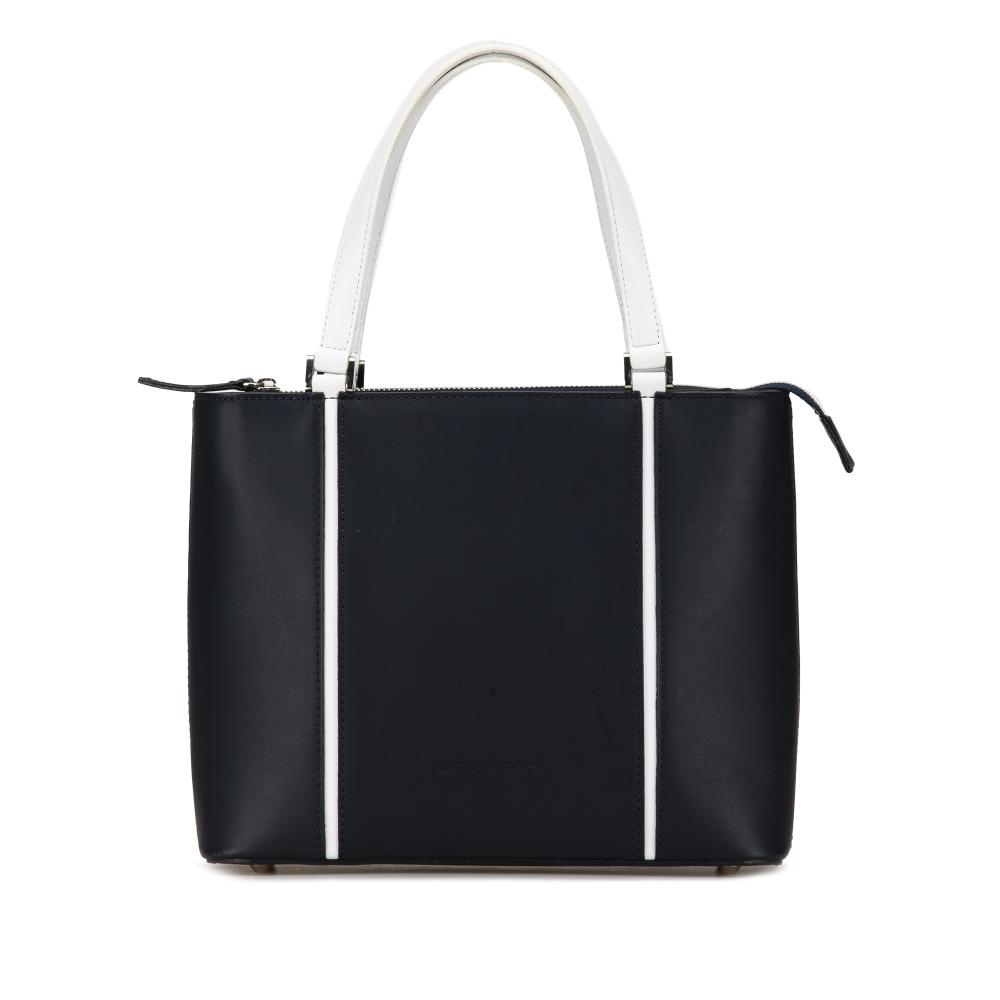 Burberry AB Burberry Black with White Calf Leather Handbag United Kingdom