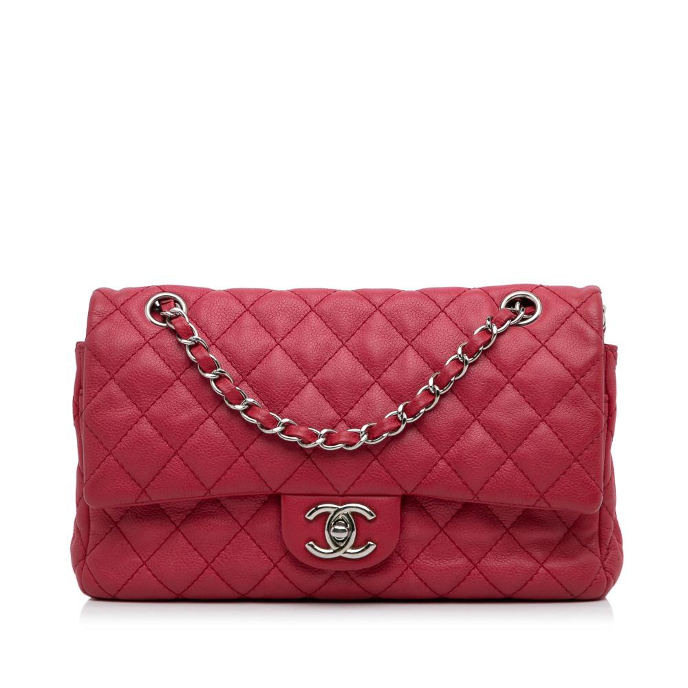 Chanel AB Chanel Red Caviar Leather Leather Medium Classic Caviar Double Flap Italy