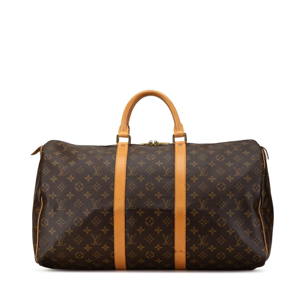 Louis Vuitton B Louis Vuitton Brown Monogram Canvas Canvas Monogram Keepall 50 France