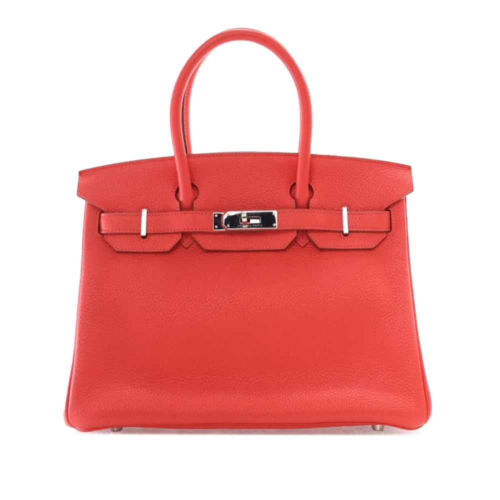 Hermès AB Hermès Red Calf Leather Togo Birkin Retourne 30 France