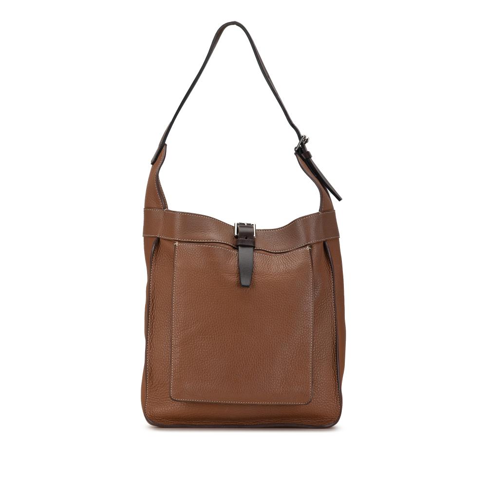 Hermès B Hermès Brown Calf Leather Clemence Marwari PM France