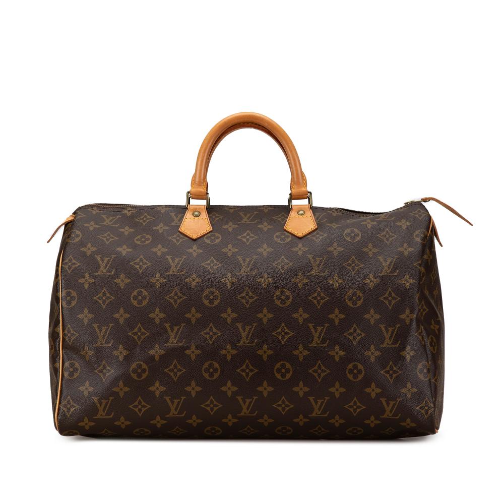 Louis Vuitton B Louis Vuitton Brown Monogram Canvas Canvas Monogram Speedy 40 France