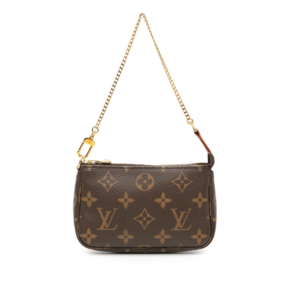 Louis Vuitton AB Louis Vuitton Brown Monogram Canvas Canvas Monogram Mini Pochette Accessoires France