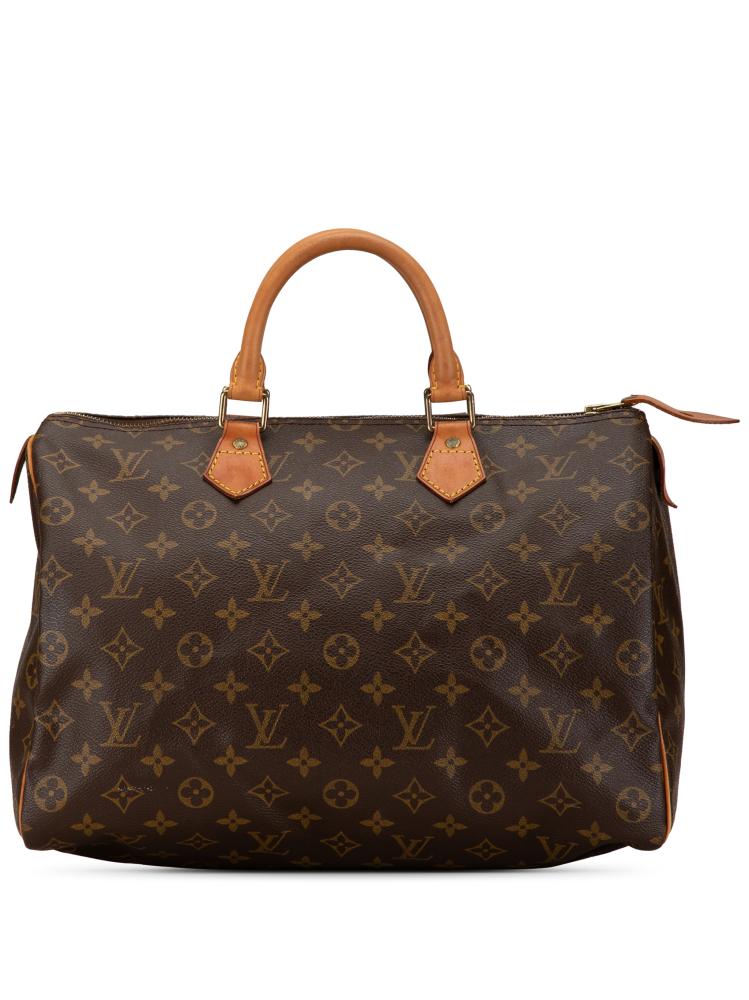 Louis Vuitton B Louis Vuitton Brown Monogram Canvas Canvas Monogram Speedy 35 France