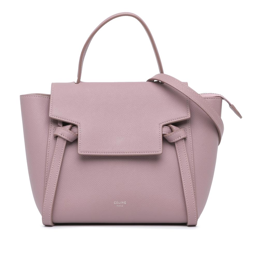 Celine B Celine Pink Calf Leather Nano Belt Satchel Italy